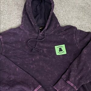 Teddy Fresh Purple Acid Wash Hoodie Size Small